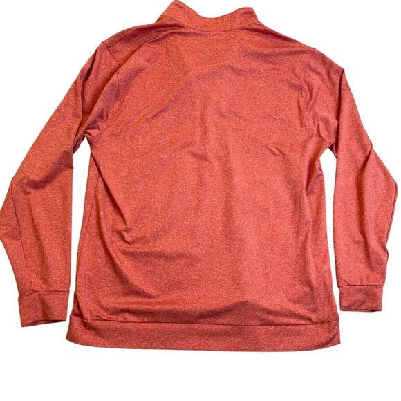 Matte Grey Mens Quarter-Zip Pullover Sweatshirt Large Red - Picture 2 of 8